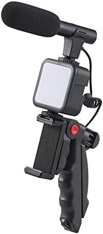 Smartphone vlogging Kit Bluethooth, daljinska kontrola zatvarača, za Apple iPhone, Android, LED rasvjeta, nosač