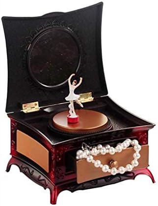 Shypt plastična muzička kutija - Vintage balet Music nakit, mala muzička kutija sa ogledalom šminke