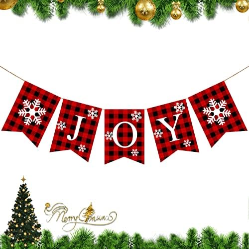 Plastirani božićni joy banner pamučni burlap božićni rustikalni baner za božićni viseći ukrase