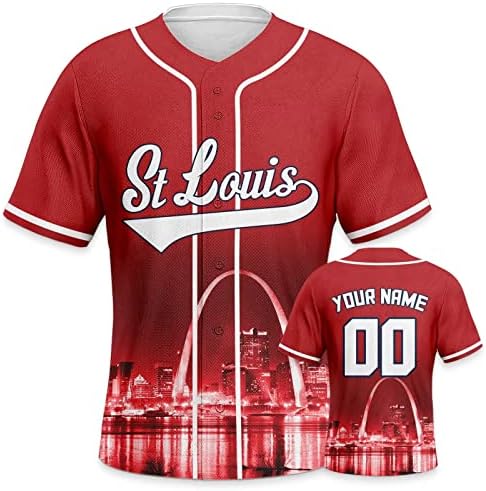 Prilagođeni baseball City Night Skyline Jerseys 3D štampanje Personalizirajte svoje ime i