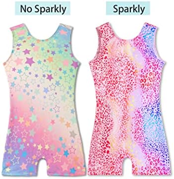 Bundle of Rainbow Star gimnastika triko za djevojčice malu djecu Pink Leopard Gym Biketard veličina 1t 2T