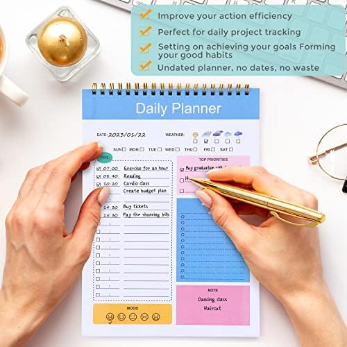 Beijita Daily za popis Notebook, B5 Daily Planer Notepad nedidiran 60 listova, ravnateljica,