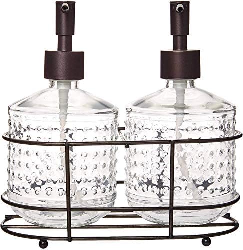CIRCLEWARE Vintage sapusne pumpe za boce u metalu Caddy trodijelni set kućnog pribora za kupatilo,