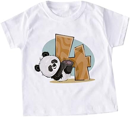 Dečiji dečaci Devojke Ljeto kratki rukav Panda crtani otisci Thers The Tops Outwear Slatko Boy Pack
