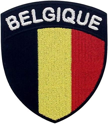 Zastava za zastavu Embtao Belgium Shield izvezeni aplicirani željezo na šivanju na belgijskom nacionalnom