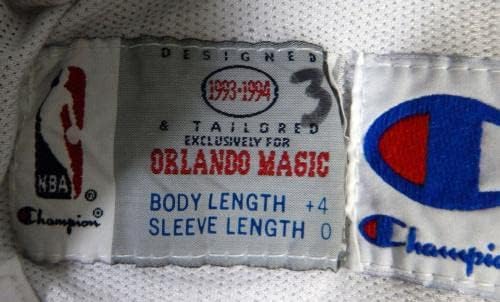 1993-94 Orlando Magic Dennis Scott 3 Igra Polovna bijela jakna za zagrijavanje 48 DP13871 - NBA igra koja se