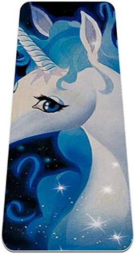 Siebzeh Unicorn Blue Premium Thick Yoga Mat Eco Friendly Rubber Health & amp; fitnes non Slip Mat