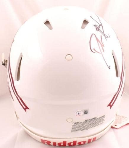 Deion Sanders potpisao F/S State Florida F / S White Alt Speed Authentic helmets-Baw Holo-Autogramed College Helmets