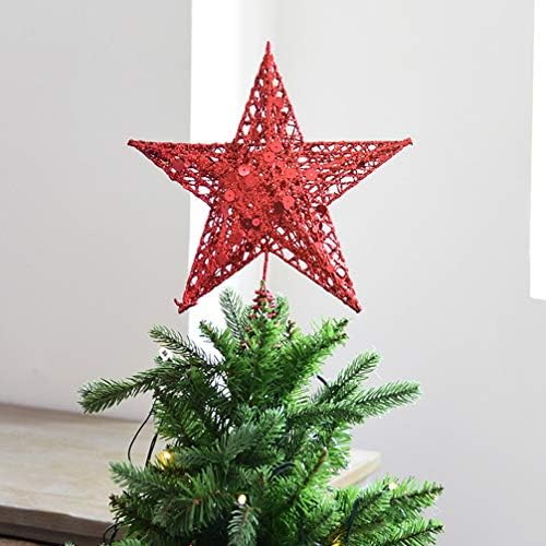 Minkissy vintage home decor božićne staklene stablo, sjajni stablo topper božićne zvijezde star star ukras