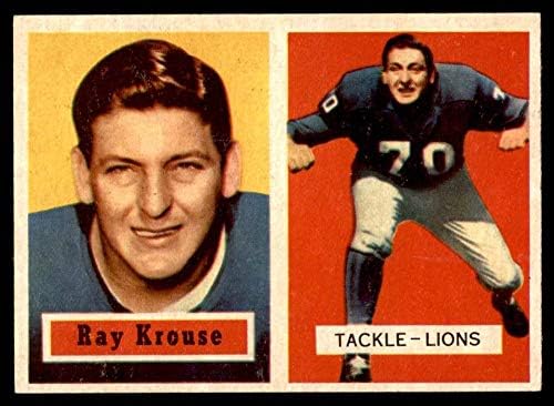 1957. topps 141 Ray Krouse Detroit Lions Ex / MT Lions Maryland
