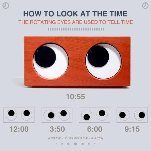 Meng Zhi AO Desktop Big Eye Clock Rotirajuće oči Sat Creative Funny Kids Clock Savršen sat poklon