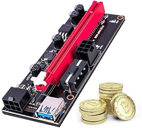 Konektori 1 / 10pcs PCI-e PCIe Riser 009 Express 1x do 16x Extender PCI E USB Riser 009S GPU dual 6pin
