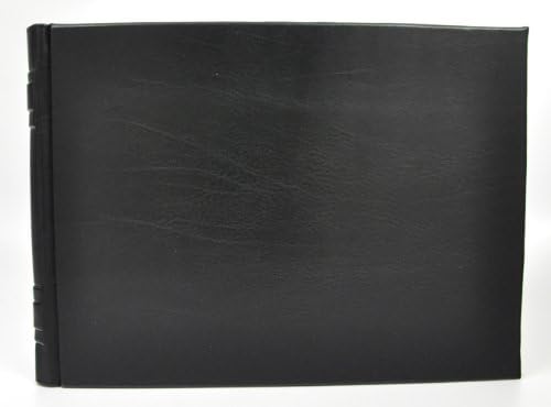 Fiorentina italijanska kožna knjiga sa obloženih stranica - Crna teletska koža