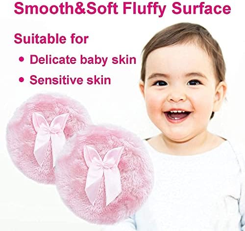 2 Veliki puhački puff, karoserski kozmetički puff puff, meko lice praška za tijelo za bebu i
