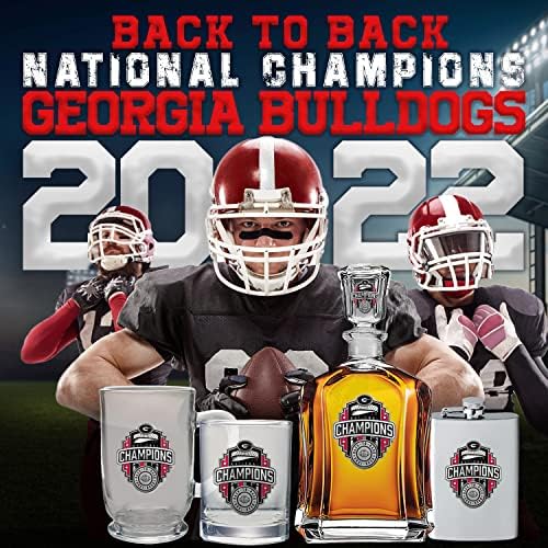 Heritage Pewter Georgia Bulldogs 2022 dekanter Kapitola Nacionalnog prvenstva | dekanter viskija 24 OZ za