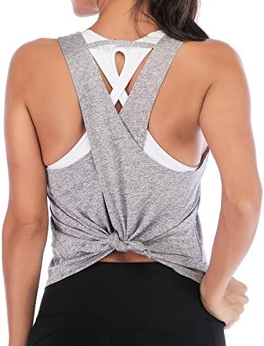 Dream Slim TIE rezervoar za vježbanje za žene Labavi fit Cross Back Strappy Yoga Tržeće košulje