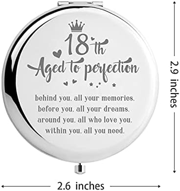 WHING 18. rođendanski pokloni za djevojčice, Slatka personalizirana putovanja kompaktno džepno ogledalo