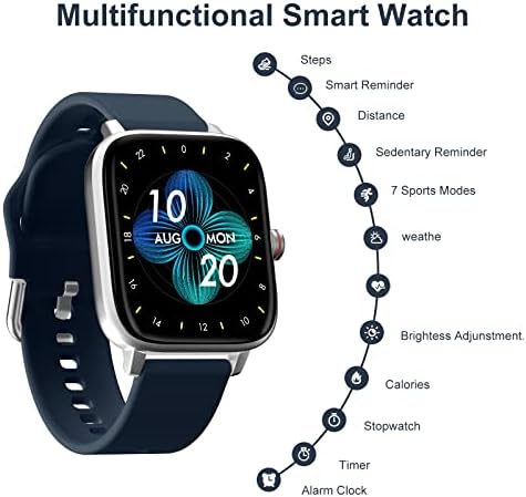 BOFIDAR Smart Watch odgovarajte / upućujte pozive, pametni satovi za žene muškarce, 1,7 dodirni Bluetooth