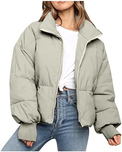 Jakna Ženska topla zima topla kapuljača pune boje patentni zatvarač Zguzdani jakne kaputi