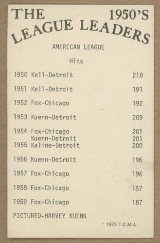 Harvey Kuenn Detroit Tigers potpisao Vintage razglednicu Auto sa B & amp; e Hologram-MLB rez potpisa