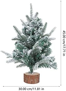 Aboofan mini borove drveće smrznuto božićna stabla: sa drvenim bočicama boce plastične zimske snježne