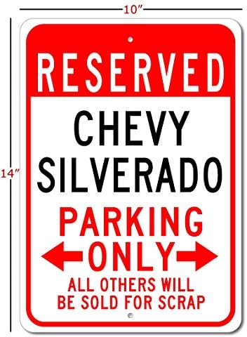 Chevy Silverado rezervisan Parking samo svi ostali će se prodavati za otpad, metalni parking znak,