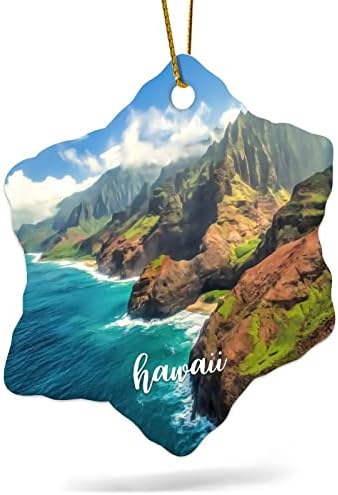 3 inčni Summer Hawaiian Beach citat Ornamenti Šesterokutni Božićni ornamenti za djecu Dječaci