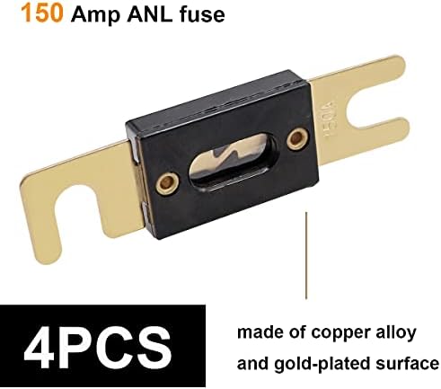 Taiss 4pcs ANL osigurač, 30Amp 32VDC oštrica pozlaćeni osigurač, koji se koristi u audio-video sistemu automobila.anl-30A-4p