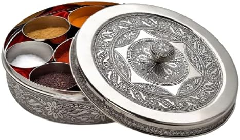 Actieo Spice Box Indian Masala Dabba Spremnik za skladištenje od nehrđajućeg čelika Kuhinja Organizator