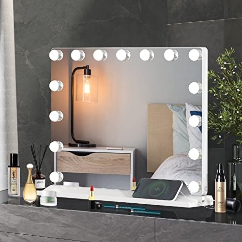 LOWIXI toaletno ogledalo sa svetlima, ogledalo za šminkanje sa svetlima, holivudsko osvetljeno
