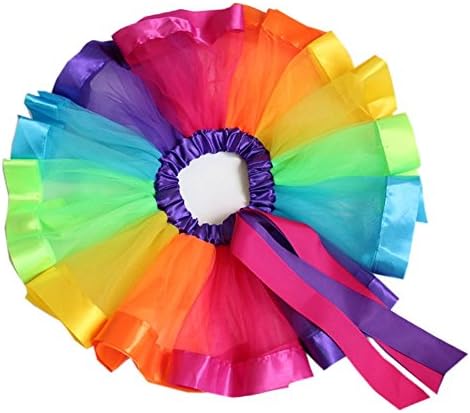 Bgfks LayeredTulle Rainbow Tutu suknja za novorođene djevojčice kompleti odjeće za fotografije za 1.rođendan.
