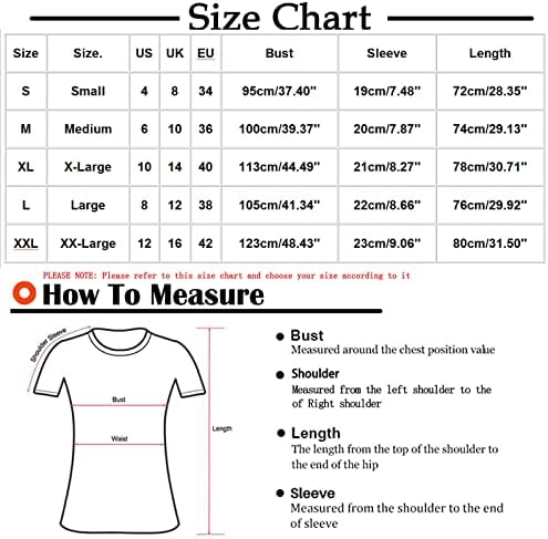 Iuhan Womens Dressy Tops Kratki rukav T-majice Geometrijski tiskani klupski vrhovi za žene modni casual gumb