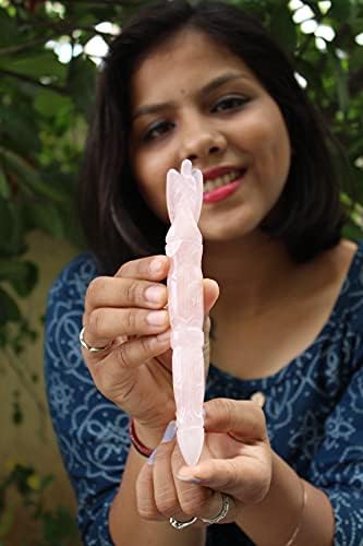 Novi jet anđeo ručno izrezbareni ružin kvarcni kristalni lijek lijek hladnjak besplatni mlaz od brošura Internacionalna