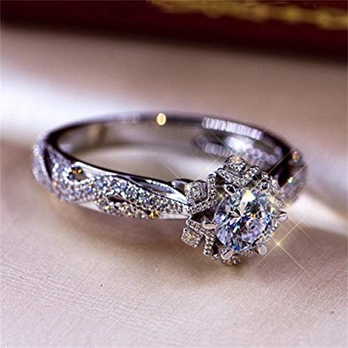 2023 Novi prekrasan vjenčani dijamantski vintage zaručni prsten ženski srebrni prstenovi valoviti prsten