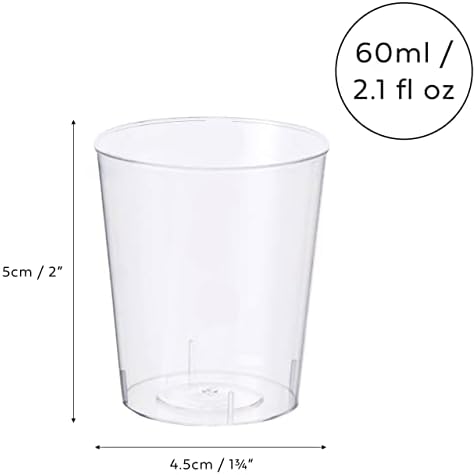 Matana 500 Crystal Clear Plastic Shots 2oz plastične čaše, plastične mini naočale, jasne naočale, naočale