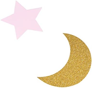 Aboofan 200pcs Glitter Papir Confetti Star Moon Stol Confetti Twinkle Little Star Eid Ramadan Mubarak