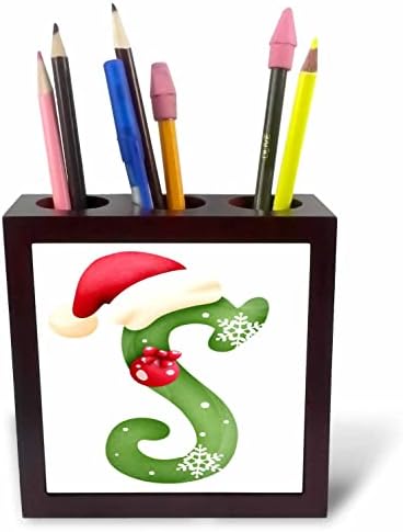 3drose slatka Božićna ukrašena zelena mjehurića Monogram početni držači olovke s - pločica