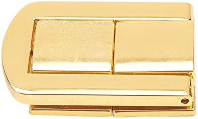 Bettomshin 1kom preklopna Brava 1.69 x 1.26 Retro Dekorativnazlatna brava za zlatni ton za kopču za prtljažnik