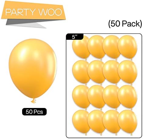 Partywoo Yellow Balloons 50 kom 5 inčni baloni 8 kom