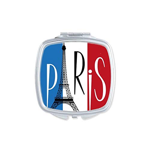 Nacionalna Zastava Francuska Eiffelov Toranj Pariz Ogledalo Prijenosni Kompaktni Džepni Makeup Dvostrano