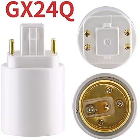 PHITUODA 10kom Gx24q do E26/E27 Adapter za utičnicu, Gx24q do E27 držač baze lampe, LED dodatna oprema za pretvaranje