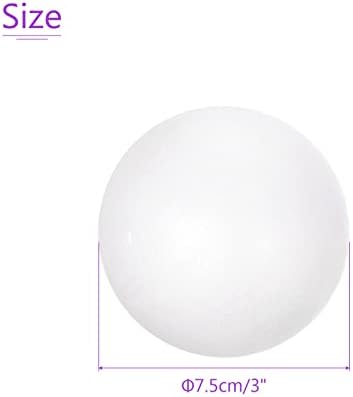 Dmiotech 12 pakovanje 3-inčne pjene kuglice polistiren okrugla puna pjena lopta bijela za DIY zanate, umjetnost,