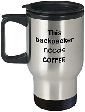 Poklon za putni ruksak, Ovaj ruksak potreban kafu, Šalica za kavu od nehrđajućeg čelika, personalizirani