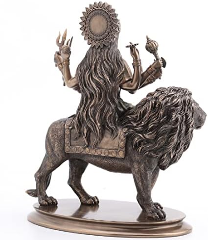 Veronese Design 10 3/8 inča Božanska majka Durga Riding Lion Hindu boginja SILNA SILNA DRŽAVNA