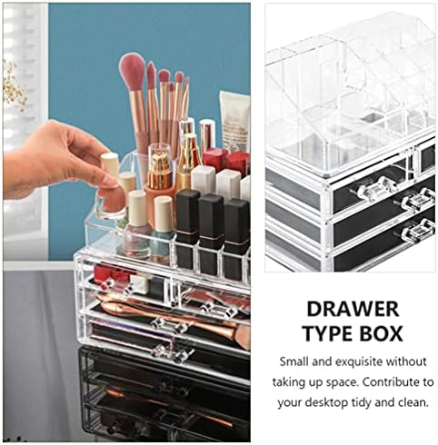 Toyvian Lip sjaj Obriši Organizator šminke Obriši akrilne kozmetičke kutije za skladištenje Beauty