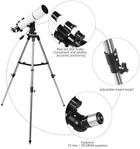 QHYTL teleskop astronomski teleskop za djecu odrasle 80mm otvor blende 500mm žarišna dužina 3x Refraktorski