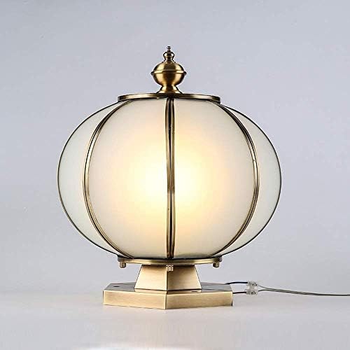 Gjcqzq staza Europska brončana stakla IP44 Vodootporni stup svjetla Vintage bakrena metalna svjetiljka