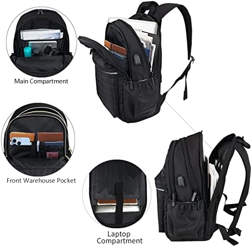 KEOFID putni ruksak za laptop protiv lopova sa USB priključkom za punjenje za muškarce i žene,
