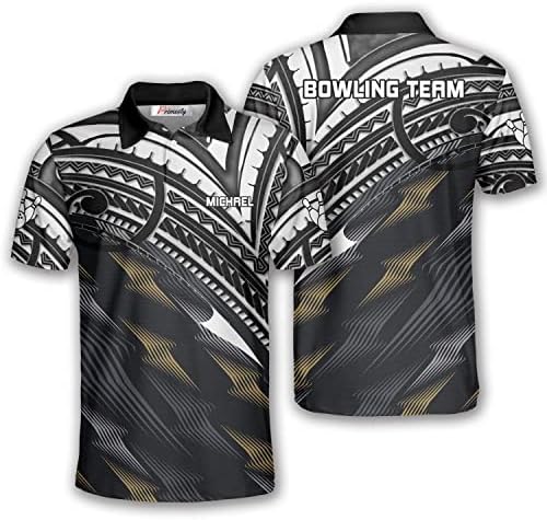 PRIMESTY personalizirane košulje za kuglanje za muškarce prilagođeno ime i naziv tima Bowling Polo Shirts Bowling