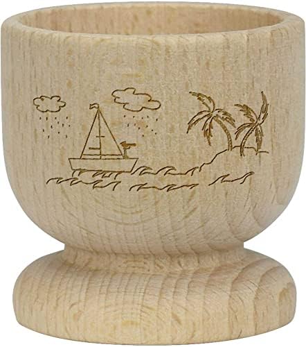Azeeda' brod & pustinjsko Ostrvo ' drvena čaša za jaja